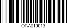 Código de barras (EAN, GTIN, SKU, ISBN): 'ORA010016'