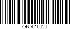 Código de barras (EAN, GTIN, SKU, ISBN): 'ORA010020'