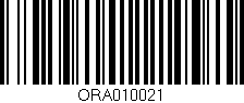 Código de barras (EAN, GTIN, SKU, ISBN): 'ORA010021'