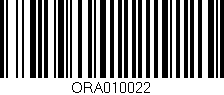 Código de barras (EAN, GTIN, SKU, ISBN): 'ORA010022'