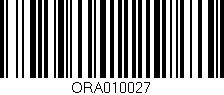 Código de barras (EAN, GTIN, SKU, ISBN): 'ORA010027'