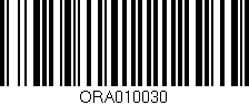 Código de barras (EAN, GTIN, SKU, ISBN): 'ORA010030'