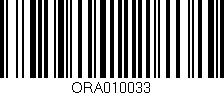 Código de barras (EAN, GTIN, SKU, ISBN): 'ORA010033'