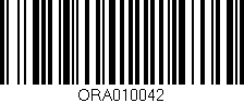 Código de barras (EAN, GTIN, SKU, ISBN): 'ORA010042'