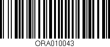 Código de barras (EAN, GTIN, SKU, ISBN): 'ORA010043'