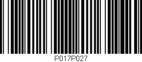 Código de barras (EAN, GTIN, SKU, ISBN): 'P017P027'
