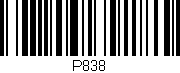 Código de barras (EAN, GTIN, SKU, ISBN): 'P838'