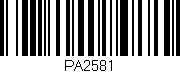 Código de barras (EAN, GTIN, SKU, ISBN): 'PA2581'