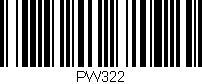 Código de barras (EAN, GTIN, SKU, ISBN): 'PW322'