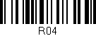 Código de barras (EAN, GTIN, SKU, ISBN): 'R04'