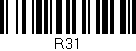 Código de barras (EAN, GTIN, SKU, ISBN): 'R31'