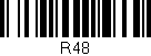 Código de barras (EAN, GTIN, SKU, ISBN): 'R48'