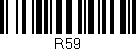 Código de barras (EAN, GTIN, SKU, ISBN): 'R59'