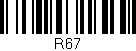 Código de barras (EAN, GTIN, SKU, ISBN): 'R67'
