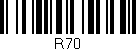 Código de barras (EAN, GTIN, SKU, ISBN): 'R70'