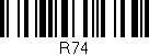 Código de barras (EAN, GTIN, SKU, ISBN): 'R74'