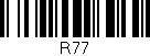 Código de barras (EAN, GTIN, SKU, ISBN): 'R77'