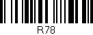 Código de barras (EAN, GTIN, SKU, ISBN): 'R78'