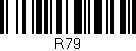 Código de barras (EAN, GTIN, SKU, ISBN): 'R79'
