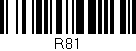 Código de barras (EAN, GTIN, SKU, ISBN): 'R81'