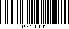 Código de barras (EAN, GTIN, SKU, ISBN): 'RAD010002'