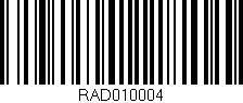 Código de barras (EAN, GTIN, SKU, ISBN): 'RAD010004'