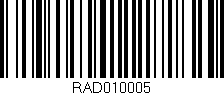 Código de barras (EAN, GTIN, SKU, ISBN): 'RAD010005'