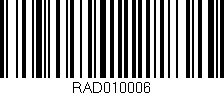 Código de barras (EAN, GTIN, SKU, ISBN): 'RAD010006'