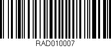 Código de barras (EAN, GTIN, SKU, ISBN): 'RAD010007'