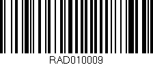 Código de barras (EAN, GTIN, SKU, ISBN): 'RAD010009'
