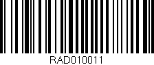 Código de barras (EAN, GTIN, SKU, ISBN): 'RAD010011'