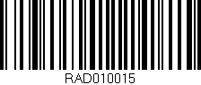 Código de barras (EAN, GTIN, SKU, ISBN): 'RAD010015'