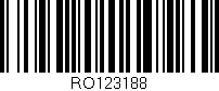 Código de barras (EAN, GTIN, SKU, ISBN): 'RO123188'