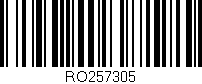 Código de barras (EAN, GTIN, SKU, ISBN): 'RO257305'