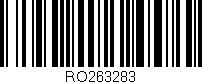 Código de barras (EAN, GTIN, SKU, ISBN): 'RO263283'