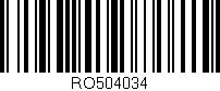 Código de barras (EAN, GTIN, SKU, ISBN): 'RO504034'