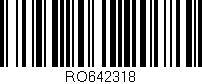 Código de barras (EAN, GTIN, SKU, ISBN): 'RO642318'