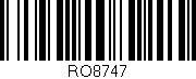 Código de barras (EAN, GTIN, SKU, ISBN): 'RO8747'