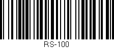 Código de barras (EAN, GTIN, SKU, ISBN): 'RS-100'
