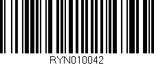 Código de barras (EAN, GTIN, SKU, ISBN): 'RYN010042'