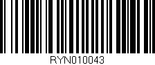 Código de barras (EAN, GTIN, SKU, ISBN): 'RYN010043'