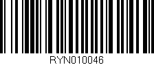 Código de barras (EAN, GTIN, SKU, ISBN): 'RYN010046'