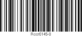 Código de barras (EAN, GTIN, SKU, ISBN): 'Rccr0145-0'