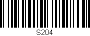 Código de barras (EAN, GTIN, SKU, ISBN): 'S204'