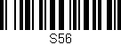 Código de barras (EAN, GTIN, SKU, ISBN): 'S56'