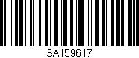 Código de barras (EAN, GTIN, SKU, ISBN): 'SA159617'