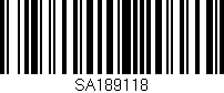 Código de barras (EAN, GTIN, SKU, ISBN): 'SA189118'