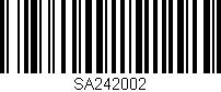 Código de barras (EAN, GTIN, SKU, ISBN): 'SA242002'