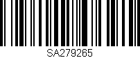 Código de barras (EAN, GTIN, SKU, ISBN): 'SA279265'