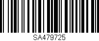 Código de barras (EAN, GTIN, SKU, ISBN): 'SA479725'